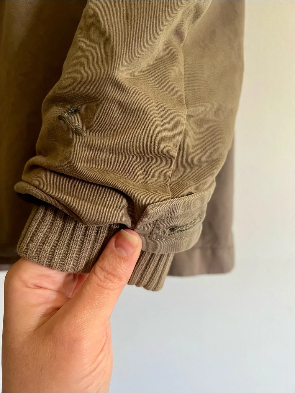J. Crew Brown Men's Military Field Jacket with Faux-Fur Lining